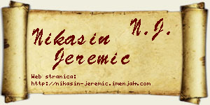 Nikašin Jeremić vizit kartica